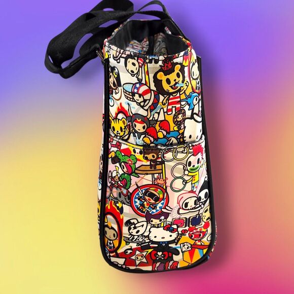NWT Hello Kitty x Tokidoki Circus Shoulder Tote Bag Collab Print RARE Large New - Picture 2 of 13